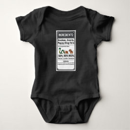 Funny Boy Ingredience Label Einfaches Halloween Baby Strampler