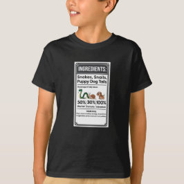 Funny Boy Ingredience Label Einfaches Halloween T-Shirt