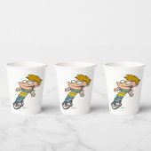 Funny Boy Riding Einrad Pappbecher