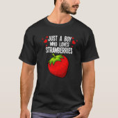 Funny Boy Strawberry Design for Men Kids Strawbere T-Shirt (Vorderseite)