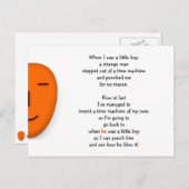 Funny Boy Time Machine nie beenden Joke Spaß LOL Postkarte (Vorne/Hinten)