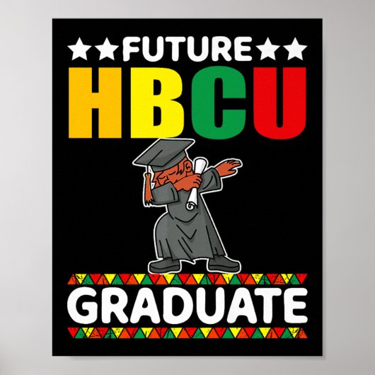 Funny Boy Uni-Abschluß Kid Future Hbcu Gradu Poster (Vorne)