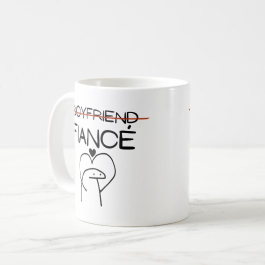 Funny Boyfriend Fiancé Kaffeetasse (Vorderseite Links)