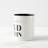 Funny Boyfriend Husband Stud Muffin Zweifarbige Tasse (Mittel)