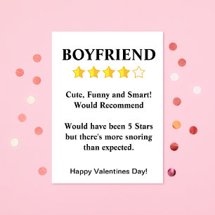 Funny Boyfriend Valentine's Cad zum Schnarchen Karte