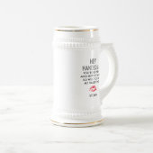 Funny Boyfriend Valentinstag Gedicht Personalisier Bierglas (VorderseiteRechts)