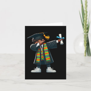 Funny Boys Abschluss Graduate Dabbing Black Histoi Karte