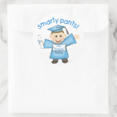 Funny Boy's Abschluss Runder Aufkleber (Tasche)
