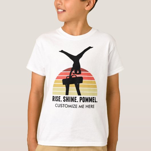 Funny Boys Gymnastik Essen Schlaf Pommel Pferd T-Shirt (Vorderseite)