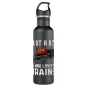 Funny Boys nur ein Junge, der Lieben trainiert die Edelstahlflasche (Vorderseite)