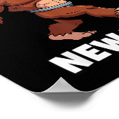 Funny Boys Nye Outfit, Mens Fireworks Bigfoot Happ Poster (Ecke)