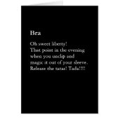 Funny Bra Gedicht Blank Card (Vorne)