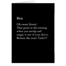 Funny Bra Gedicht Blank Card
