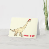 Funny Brachiosaurus Santa Dinosaurier Weihnachtsan Karte (Vorderseite)