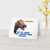 Funny Braille Horse Karte (Gelbe Blume)