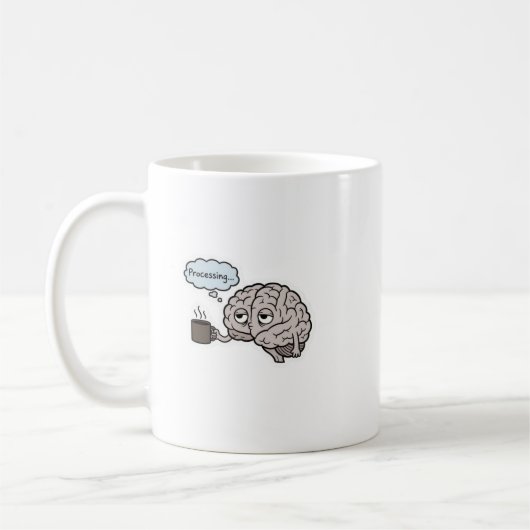 Funny Brain Drinking Coffee Mug - Cute Science & C Kaffeetasse (Links)