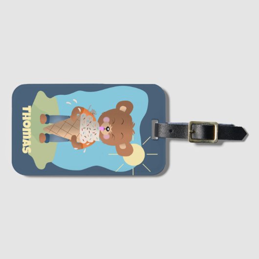 Funny Brain Freeze Kid Personalisierter Gepäckträg Gepäckanhänger (Vorderseite (Horizontal))