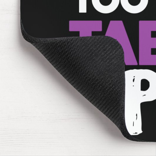 Funny Brain hat zu viele Tabs Open Gag Geschenk Mousepad (Ecke)