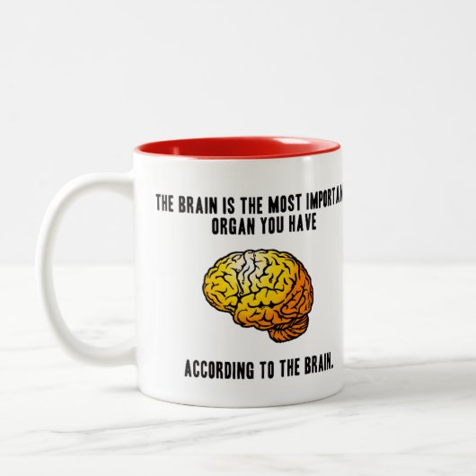 Funny Brain Jokes - Subjektivität Zweifarbige Tasse (Links)