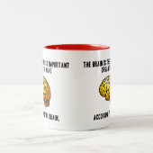 Funny Brain Jokes - Subjektivität Zweifarbige Tasse (Mittel)
