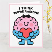 Funny Brain Love Valentine Greeting Card Karte (Gelbe Blume)