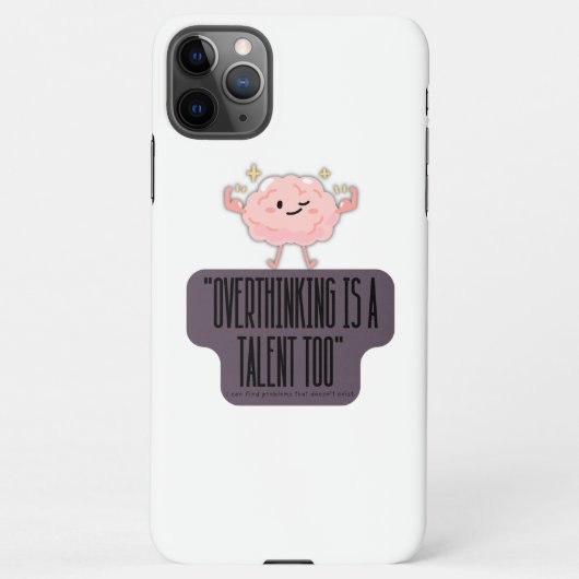 Funny Brain Power Apparel for Overthinkers  iPhone Hülle (Rückseite)