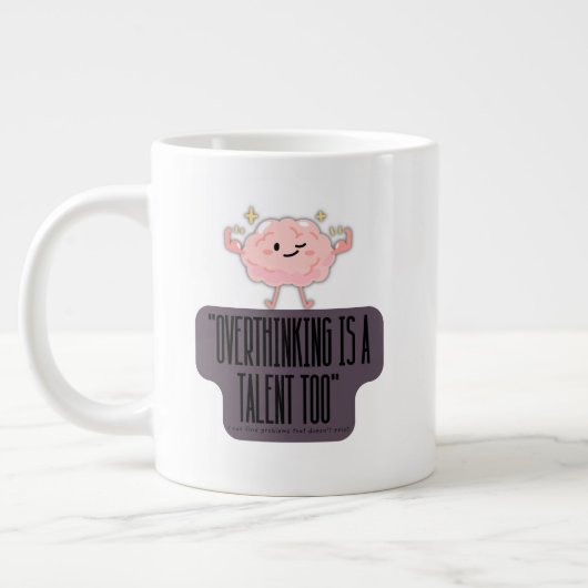 Funny Brain Power Apparel for Overthinkers Jumbo-Tasse (Links)
