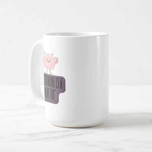  Funny Brain Power Apparel for Overthinkers  Kaffeetasse (Vorderseite Links)