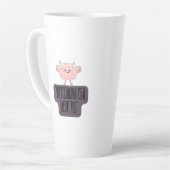 Funny Brain Power Apparel for Overthinkers Milchtasse (Linke Ecke)