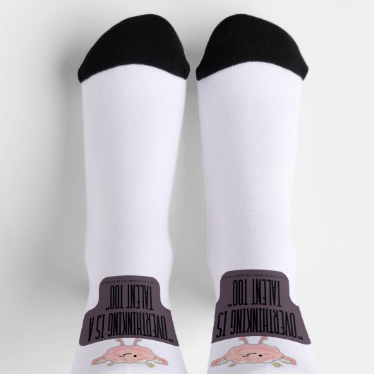 Funny Brain Power Apparel for Overthinkers Socken (Oben)