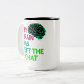 Funny Brain Tasse - Mein Gehirn hat den Chat Verla (Vorderseite Links)