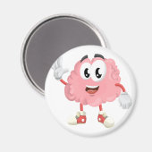 Funny Brain Wave Cartoon Magnet (Vorderseite/Rückseite)