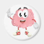 Funny Brain Wave Cartoon Magnet (Vorne)