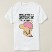 "Funny Brain with Disconnection Wire - Denken Sie  T-Shirt (Design vorne)