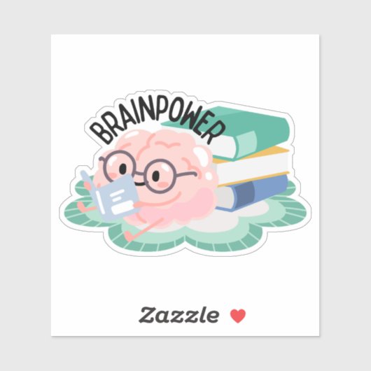 Funny Brainpower Waterproof Aufkleber (Blatt)