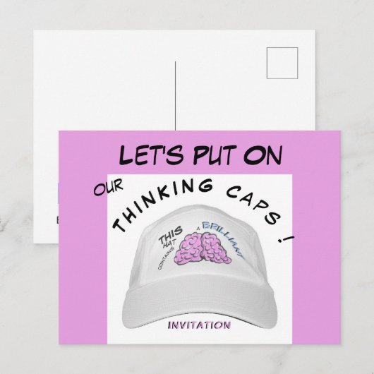 Funny Brainstorm Session Einladung Postkarte (Vorne/Hinten)