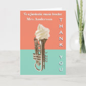 Funny Brass Teacher Ice Cream Cornet Vielen Dank Karte (Vorderseite)