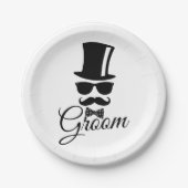 Funny Bräutigam Pappteller (Vorderseite)