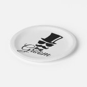 Funny Bräutigam Pappteller (Schrägansicht)