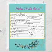 Funny Brautparty Game 🎉 Ad-Lib (Rückseite)