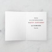 Funny Brave Idiot Firefighter Birthday Card Karte (Innenseite)