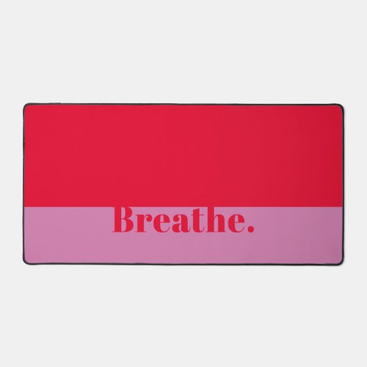 Funny Breaadern Moderne Minimalistische, kühne ros Schreibtischunterlage (Vorderseite)