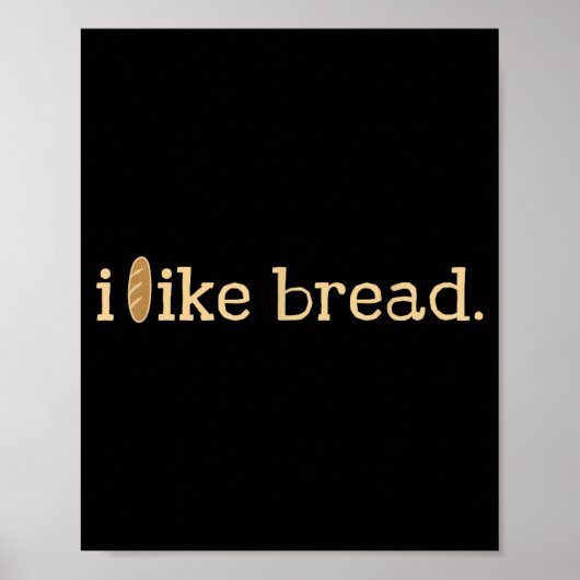 Funny Bread Lover Minimalist Sourdough Baking Poster (Vorne)