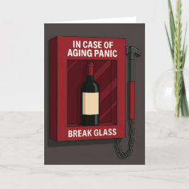 Funny Break Glass im Falle einer Feuerweinflasche Dankeskarte