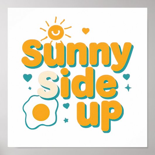 Funny Breakfast Foodie Quote Poster (Vorne)