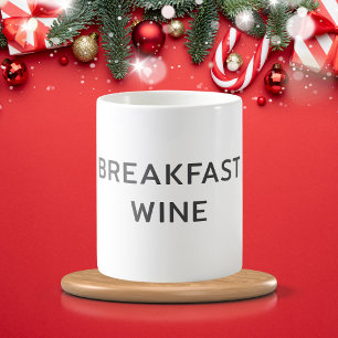 Funny Breakfast Wein personalisiert Verwandlungstasse