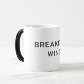 Funny Breakfast Wein personalisiert Verwandlungstasse (Vorderseite Links)