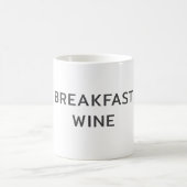 Funny Breakfast Wein personalisiert Verwandlungstasse (Mittel)