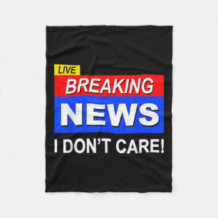 Funny Breaking News Ich mag Sarcasm Sarcastic nich Fleecedecke