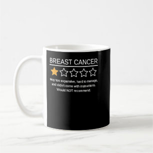 Funny Breast Cancer Awareness 1 Star Rating Cancer Kaffeetasse
